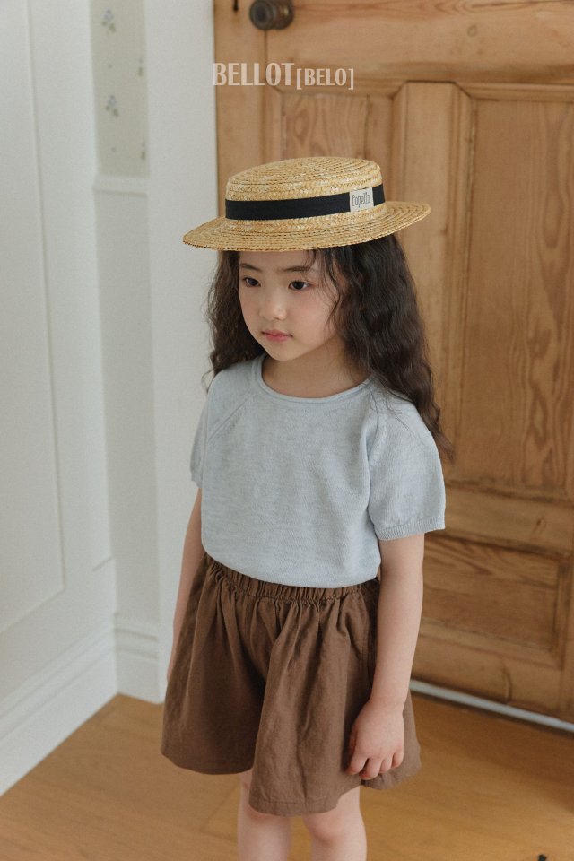 Bellot - Korean Children Fashion - #magicofchildhood - Plain Knit Short Sleeve Tee - 4