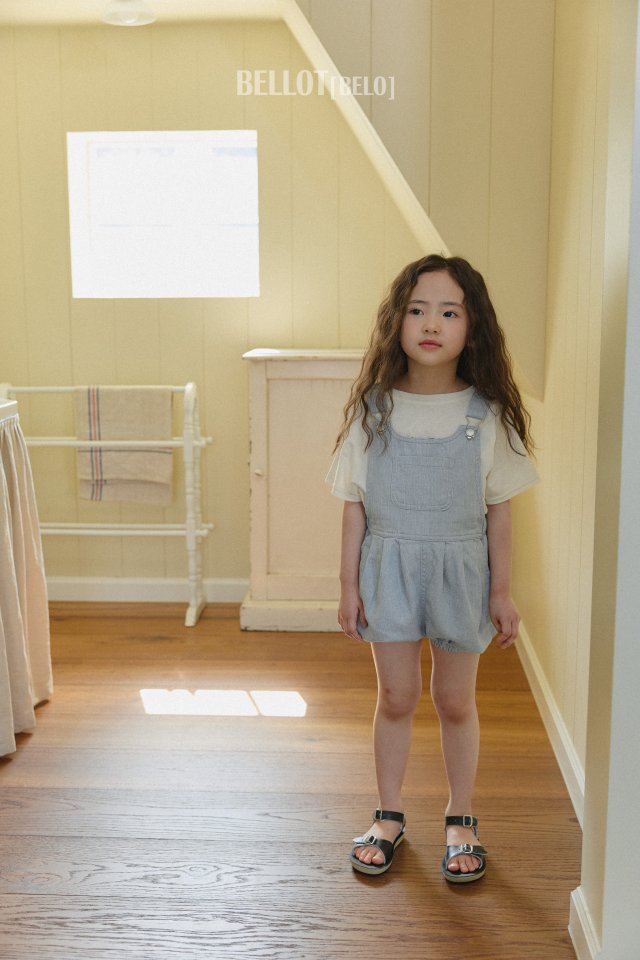 Bellot - Korean Children Fashion - #prettylittlegirls - Cotton Pigment Overalls - 6