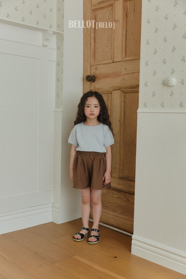 Bellot - Korean Children Fashion - #prettylittlegirls - Plain Knit Short Sleeve Tee - 5