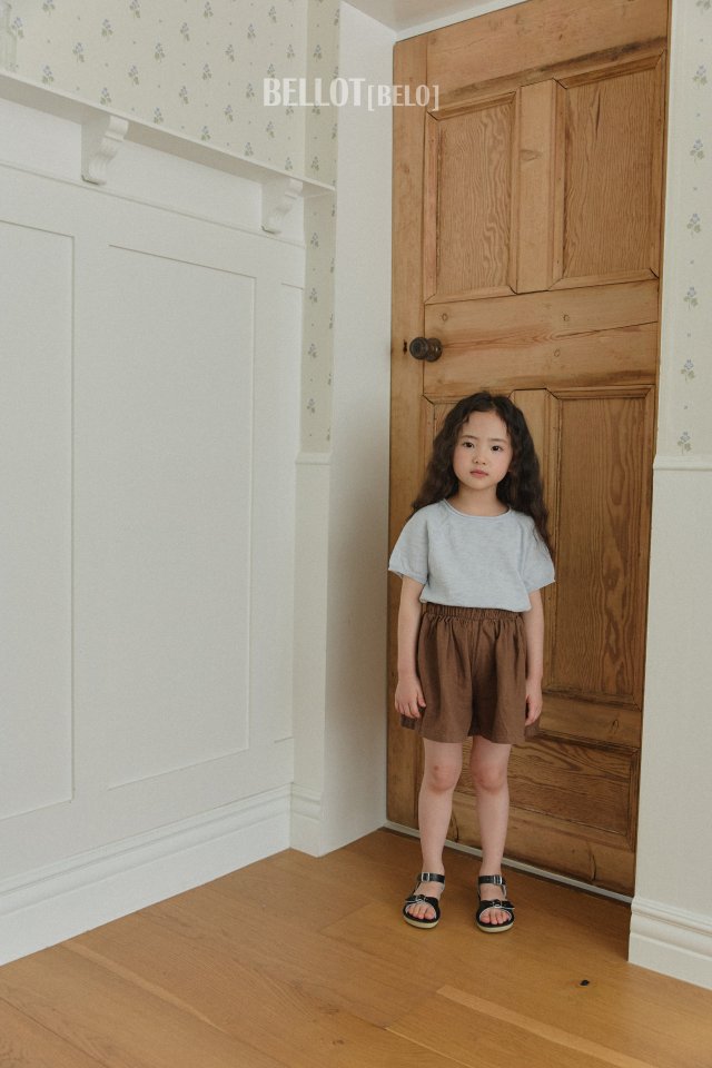 Bellot - Korean Children Fashion - #stylishchildhood - Plain Knit Short Sleeve Tee - 8