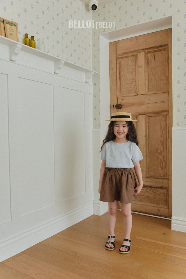 Bellot - Korean Children Fashion - #todddlerfashion - Plain Knit Short Sleeve Tee - 6