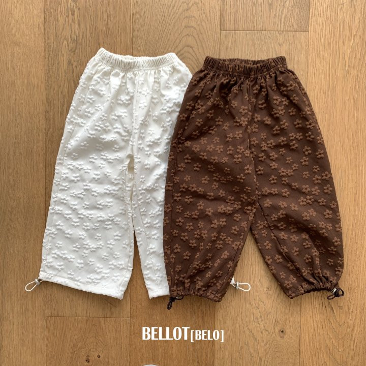 Bellot - Korean Children Fashion - #todddlerfashion - Embossed Flower Pants