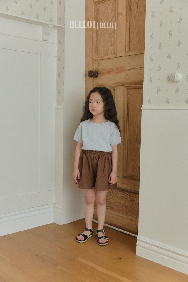 Bellot - Korean Children Fashion - #toddlerclothing - Plain Knit Short Sleeve Tee - 7