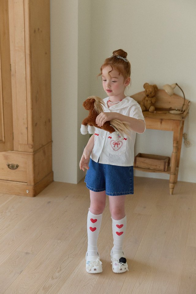 Berry Berry - Korean Children Fashion - #childofig - Pocket Denim Shorts - 5
