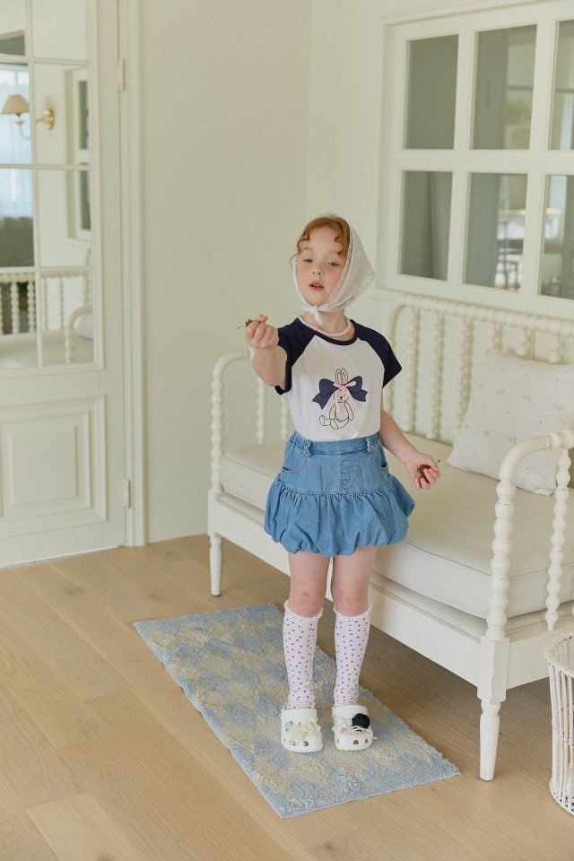 Berry Berry - Korean Children Fashion - #designkidswear - Denim Balloon Skirt - 3