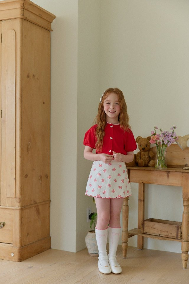 Ribbon Button Cardigan by Berry Berry for Child - view 1