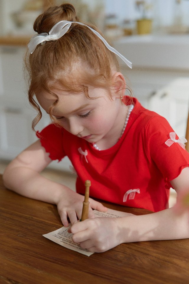 Berry Berry - Korean Children Fashion - #discoveringself - Ribbon Tee - 3