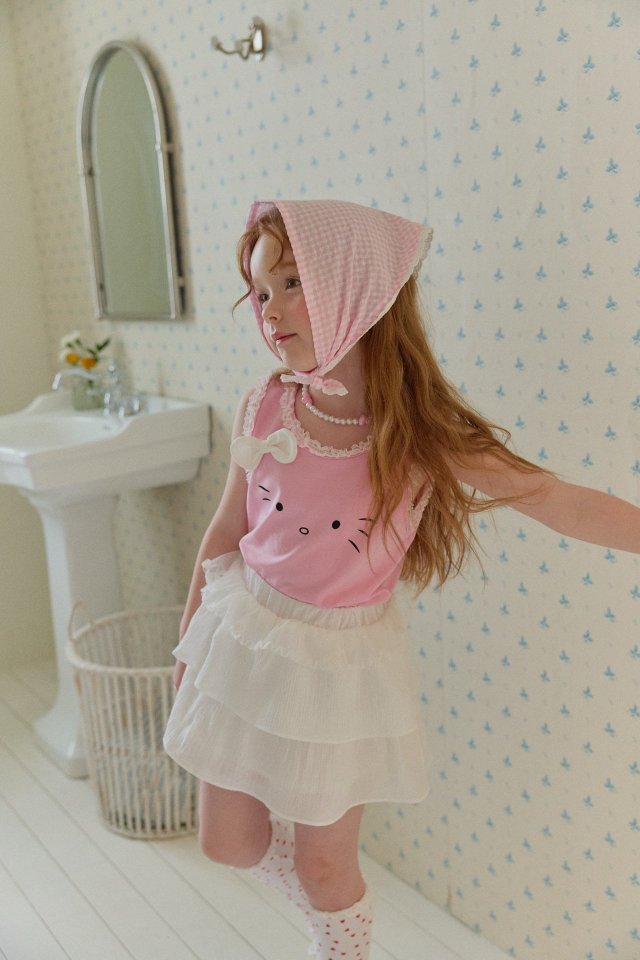 Berry Berry - Korean Children Fashion - #kidsshorts - Ribbon Cat Tee - 11
