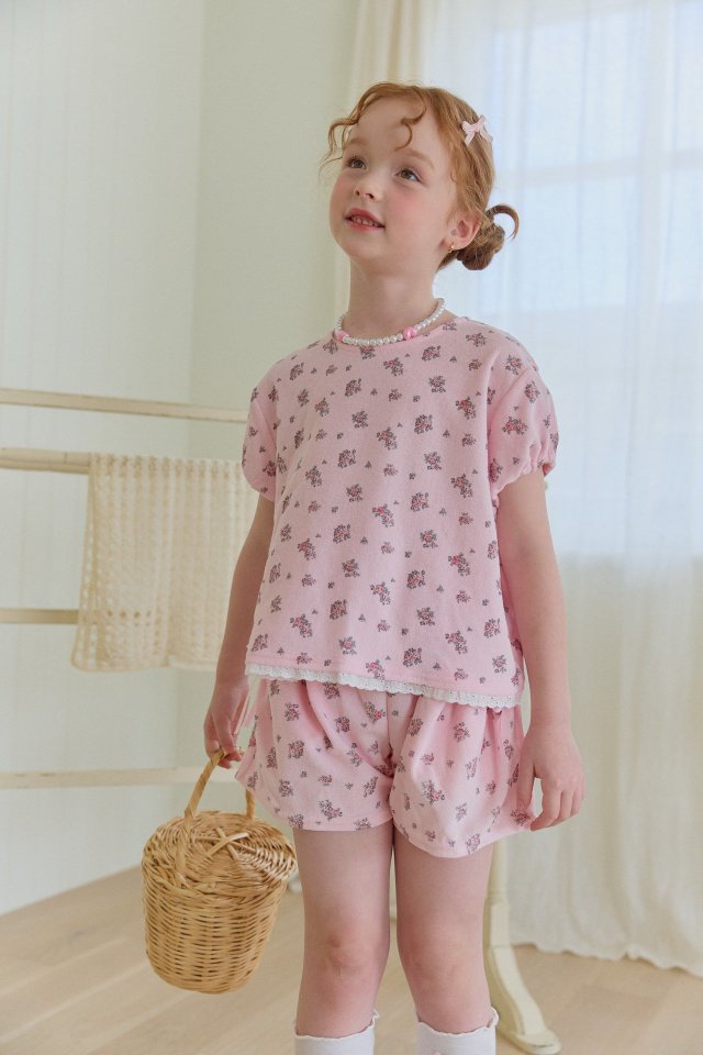 Berry Berry - Korean Children Fashion - #littlefashionista - Flower Terry Set - 7