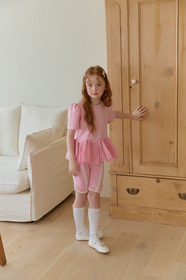 Berry Berry - Korean Children Fashion - #minifashionista - Heart Biker Pants - 5