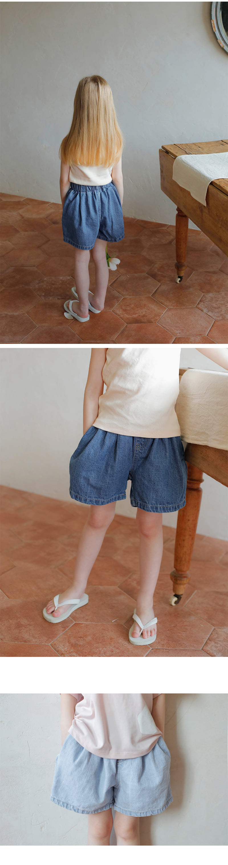 Bien A Bien - Korean Children Fashion - #kidsstore - Kiro Denim Shorts - 3