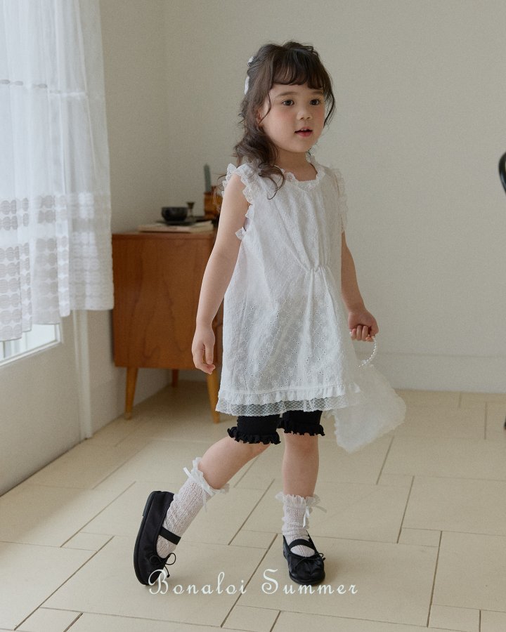 Bonaloi - Korean Children Fashion - #Kfashion4kids - Eyelet Pure One-Piece - 12