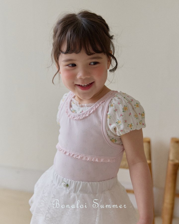 Bonaloi - Korean Children Fashion - #Kfashion4kids - Sweet Lace Sleeveless - 3