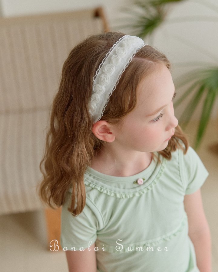 Bonaloi - Korean Children Fashion - #childofig - Rose Hair Band - 3