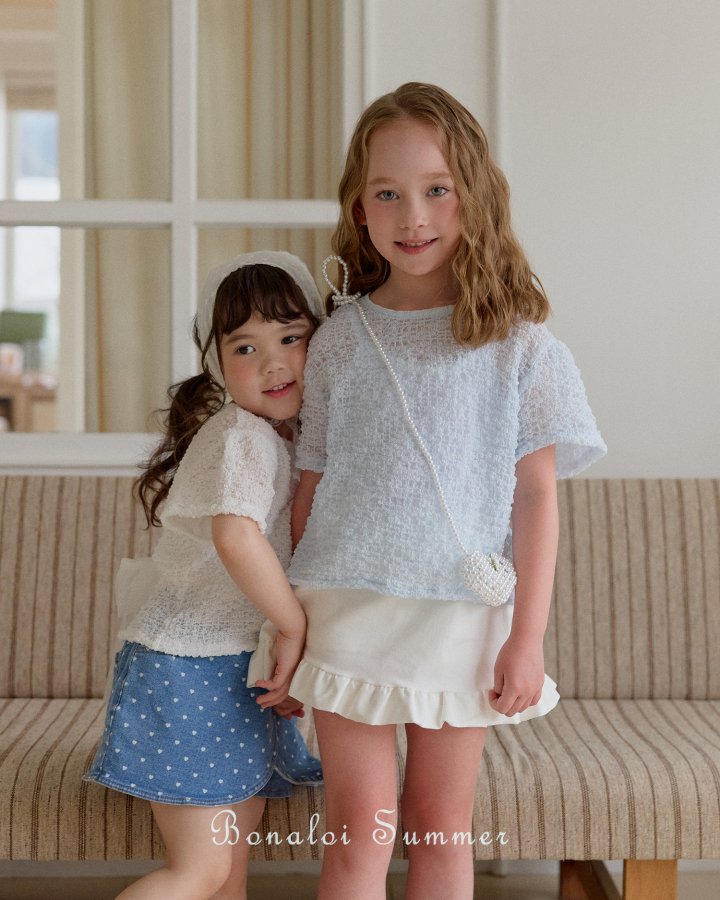 Bonaloi - Korean Children Fashion - #childrensboutique - Bubble Ribbon Blouse - 9
