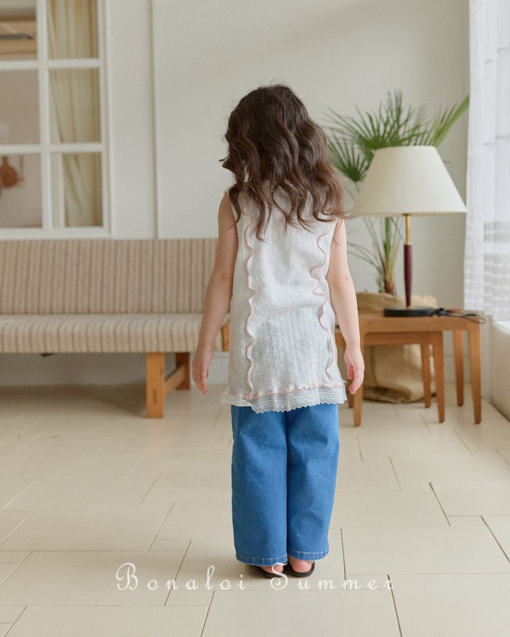 Bonaloi - Korean Children Fashion - #childrensboutique - V Neck Interlock One-Piece - 6