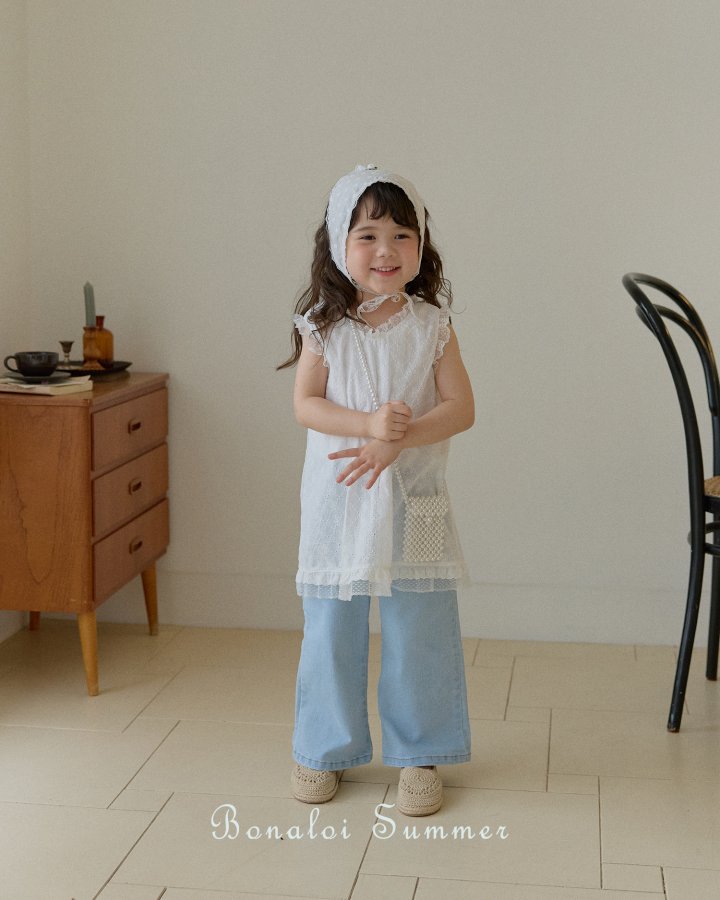 Bonaloi - Korean Children Fashion - #designkidswear - Eyelet Pure One-Piece - 6