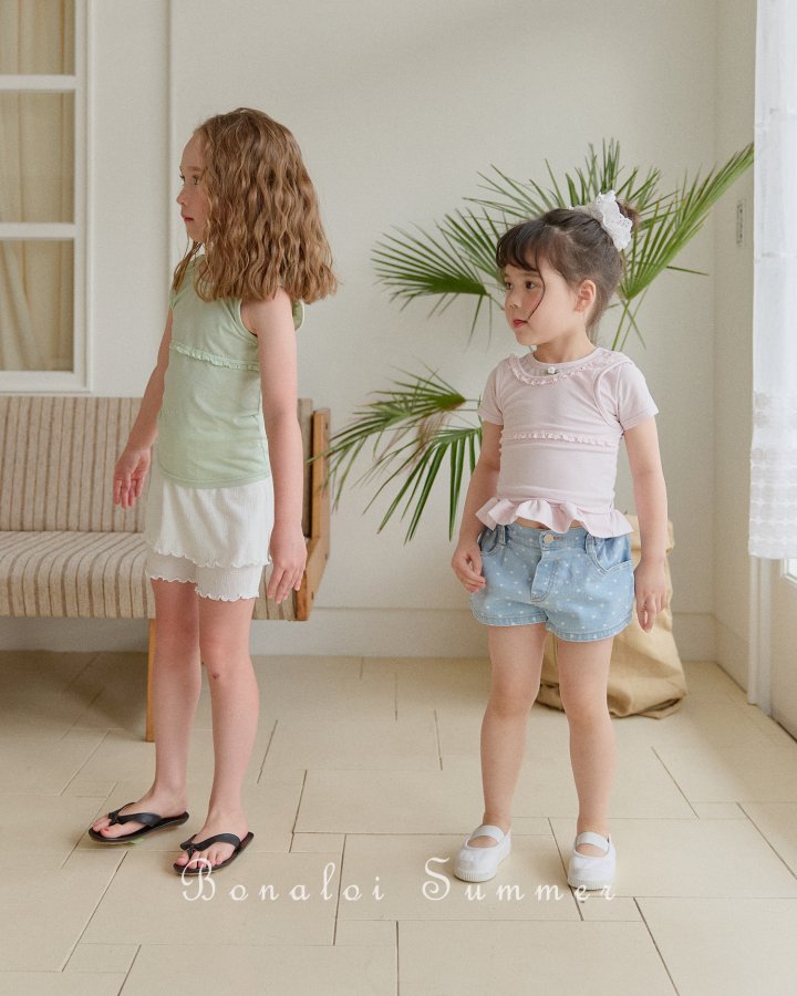 Bonaloi - Korean Children Fashion - #designkidswear - Sweet Lace Sleeveless - 11