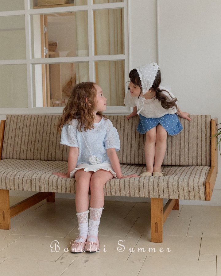 Bonaloi - Korean Children Fashion - #discoveringself - Bubble Ribbon Blouse - 11