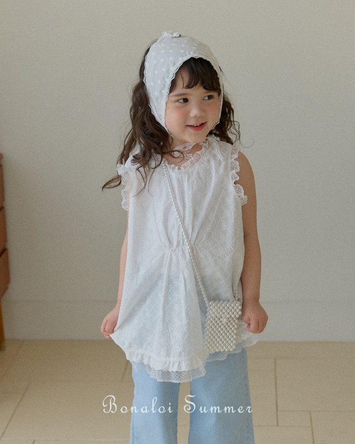 Bonaloi - Korean Children Fashion - #discoveringself - Eyelet Pure One-Piece - 7