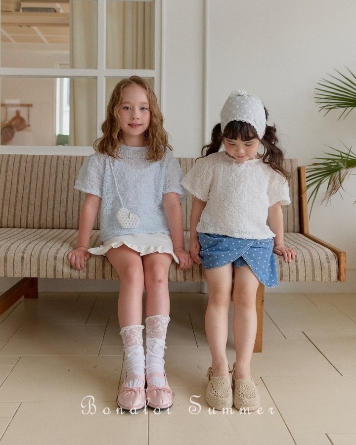 Bonaloi - Korean Children Fashion - #fashionkids - Bubble Ribbon Blouse - 12