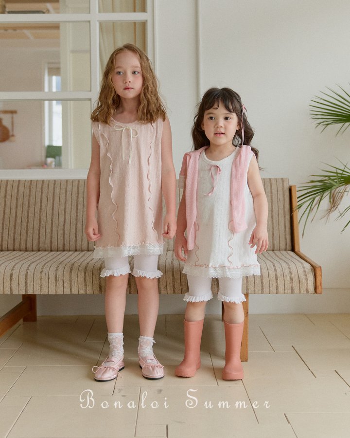 Bonaloi - Korean Children Fashion - #fashionkids - V Neck Interlock One-Piece - 9
