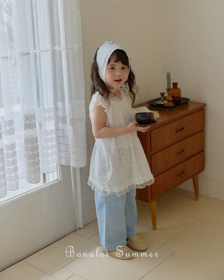 Bonaloi - Korean Children Fashion - #kidsshorts - Eyelet Pure One-Piece - 9
