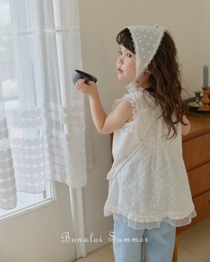 Bonaloi - Korean Children Fashion - #kidsstore - Eyelet Pure One-Piece - 10