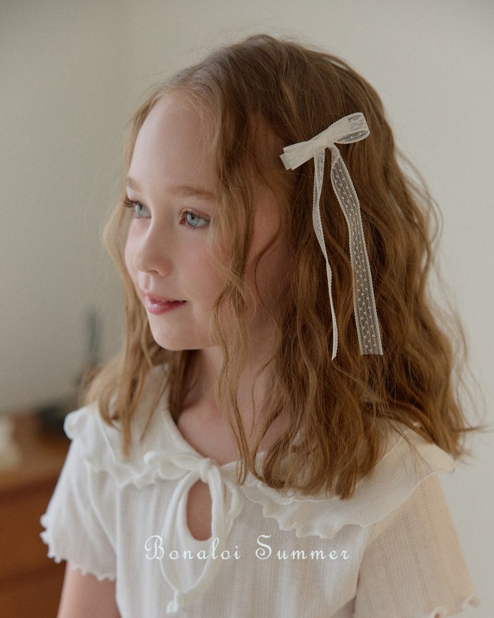 Bonaloi - Korean Children Fashion - #kidsstore - Lace Pure Pin Set (set of 2) - 2
