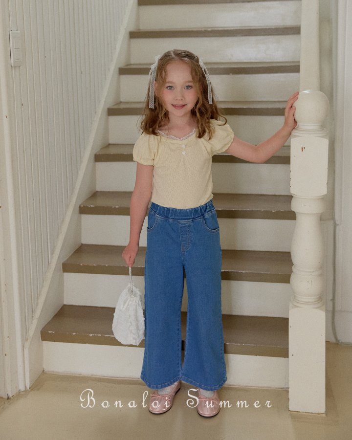 Bonaloi - Korean Children Fashion - #kidzfashiontrend - Cool Summer Denim Pants - 9