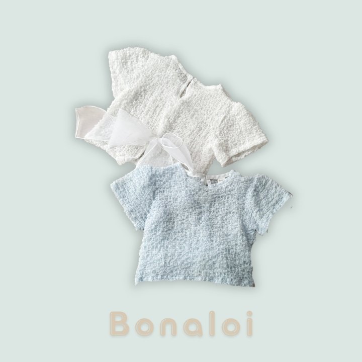 Bonaloi - Korean Children Fashion - #littlefashionista - Bubble Ribbon Blouse