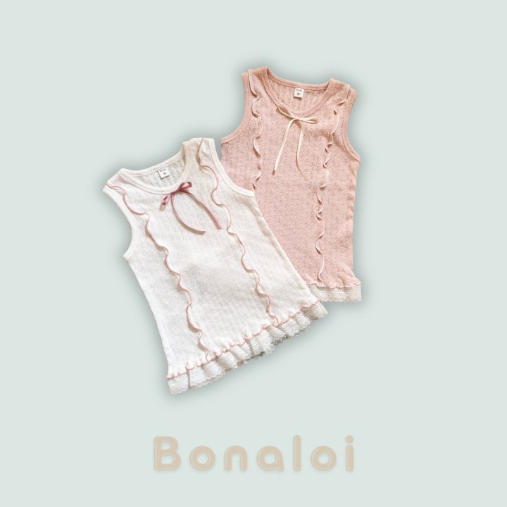 Bonaloi - Korean Children Fashion - #prettylittlegirls - V Neck Interlock One-Piece