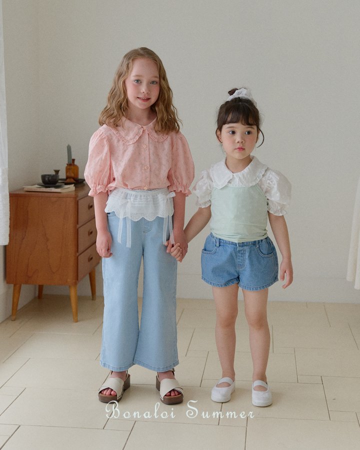 Bonaloi - Korean Children Fashion - #todddlerfashion - Smoothie Frill Blouse - 6