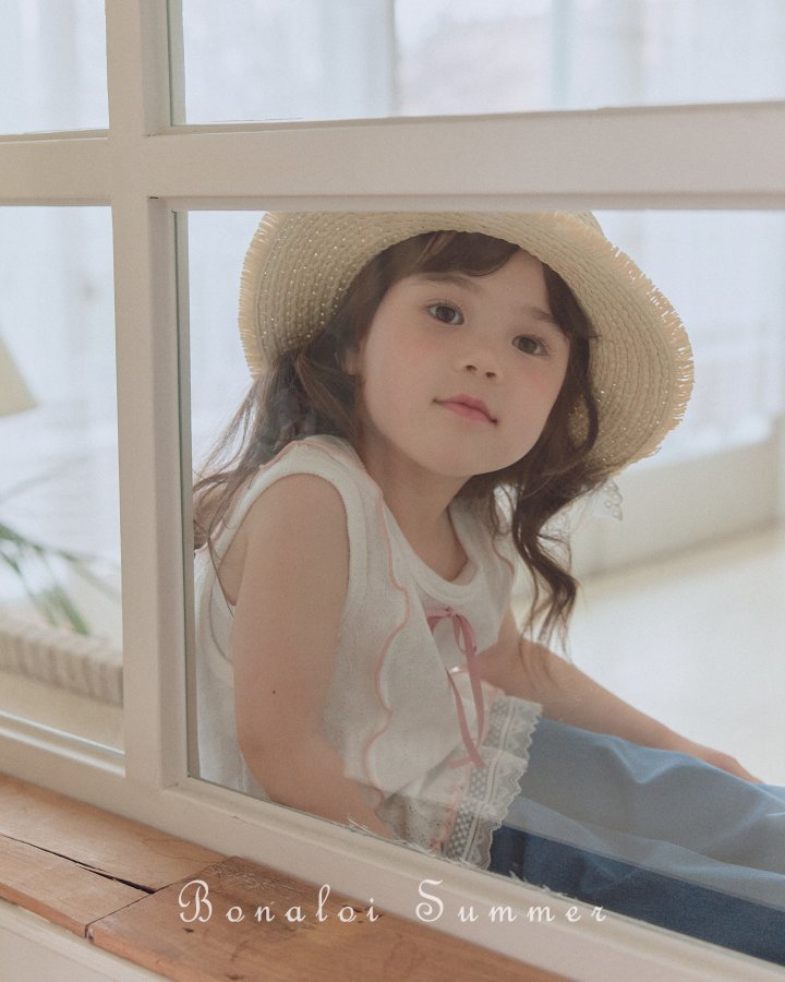 Bonaloi - Korean Children Fashion - #todddlerfashion - V Neck Interlock One-Piece - 2