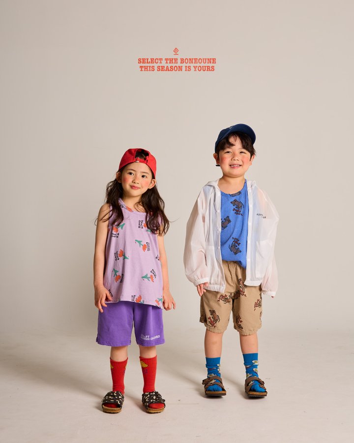 Boneoune - Korean Children Fashion - #Kfashion4kids - Pigment Flower Sleeveless Tee - 11