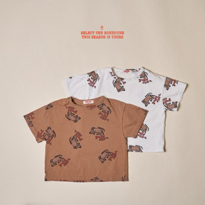 Boneoune - Korean Children Fashion - #childofig - Bonjoir Cheetah Short Sleeve Tee