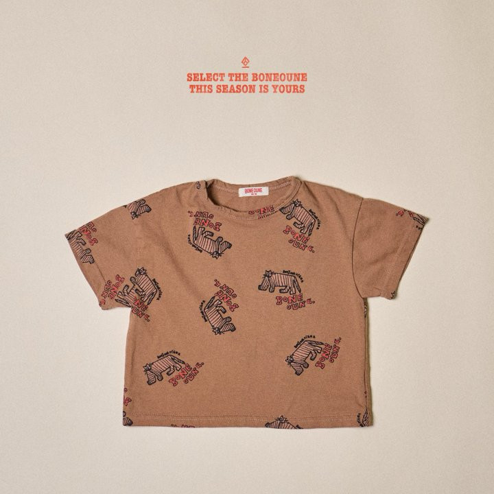 Boneoune - Korean Children Fashion - #childrensboutique - Bonjoir Cheetah Short Sleeve Tee - 2