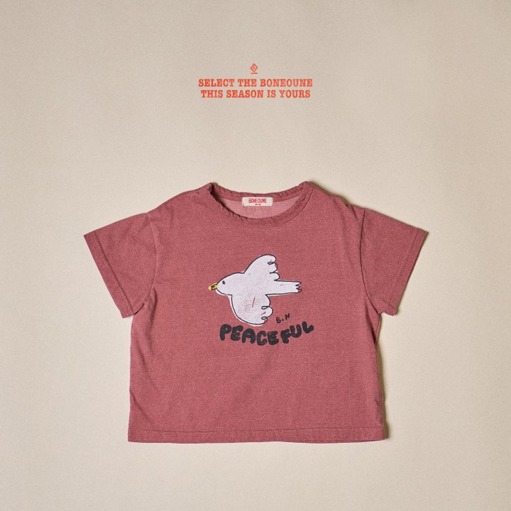 Boneoune - Korean Children Fashion - #childrensboutique - Peace Bird Short Sleeve Tee