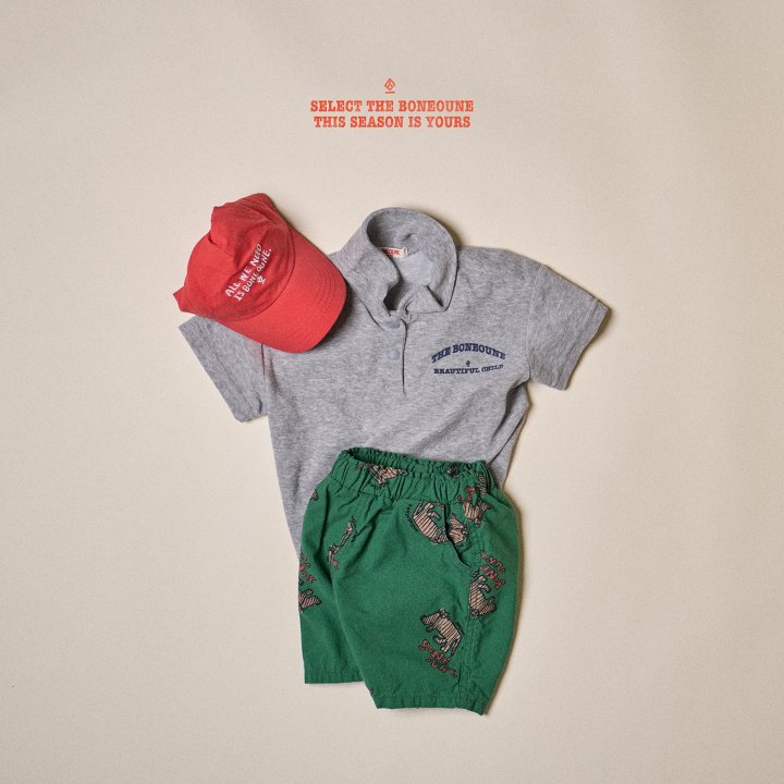 Boneoune - Korean Children Fashion - #designkidswear - Roll Collar Short Sleeve Tee - 7