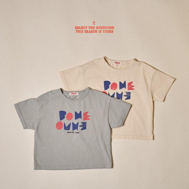 Boneoune - Korean Children Fashion - #designkidswear - Shape Short Sleeve Tee - 2