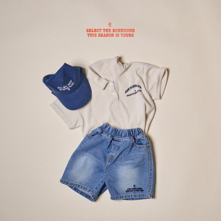 Boneoune - Korean Children Fashion - #discoveringself - Roll Collar Short Sleeve Tee - 8