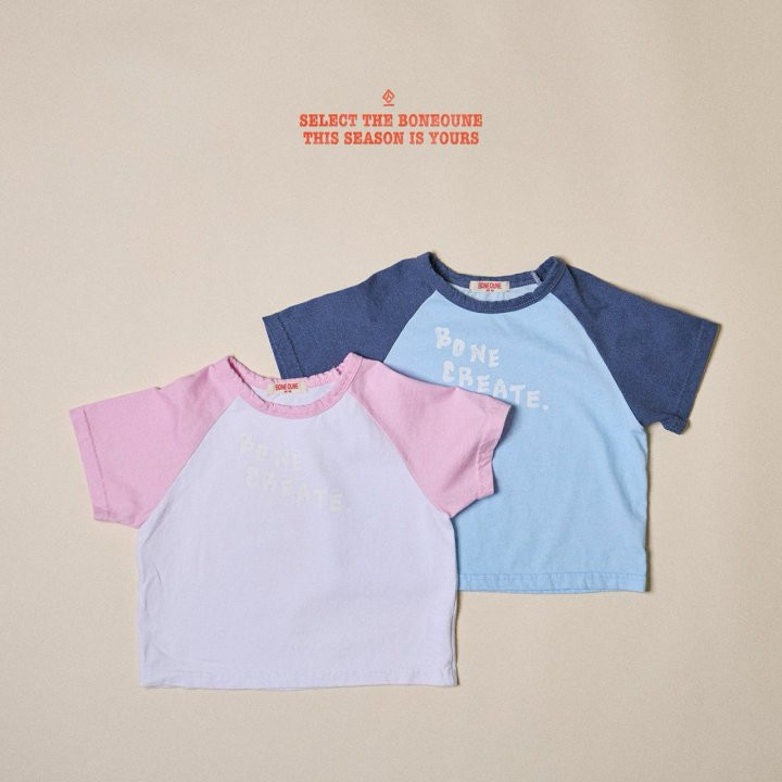 Boneoune - Korean Children Fashion - #fashionkids - Celeb Raglan Short Sleeve Tee - 6