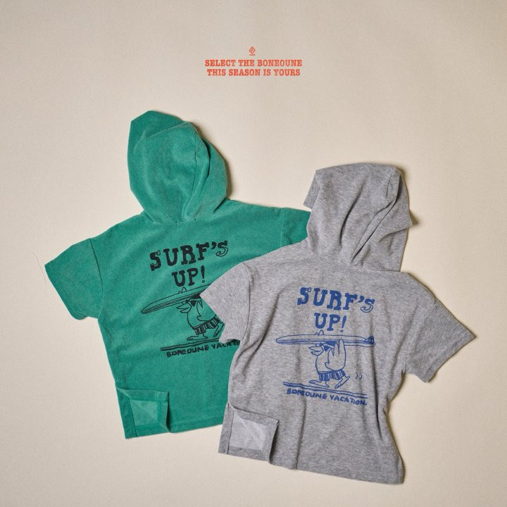 Boneoune - Korean Children Fashion - #kidsshorts - Surfer Beach Hoodie