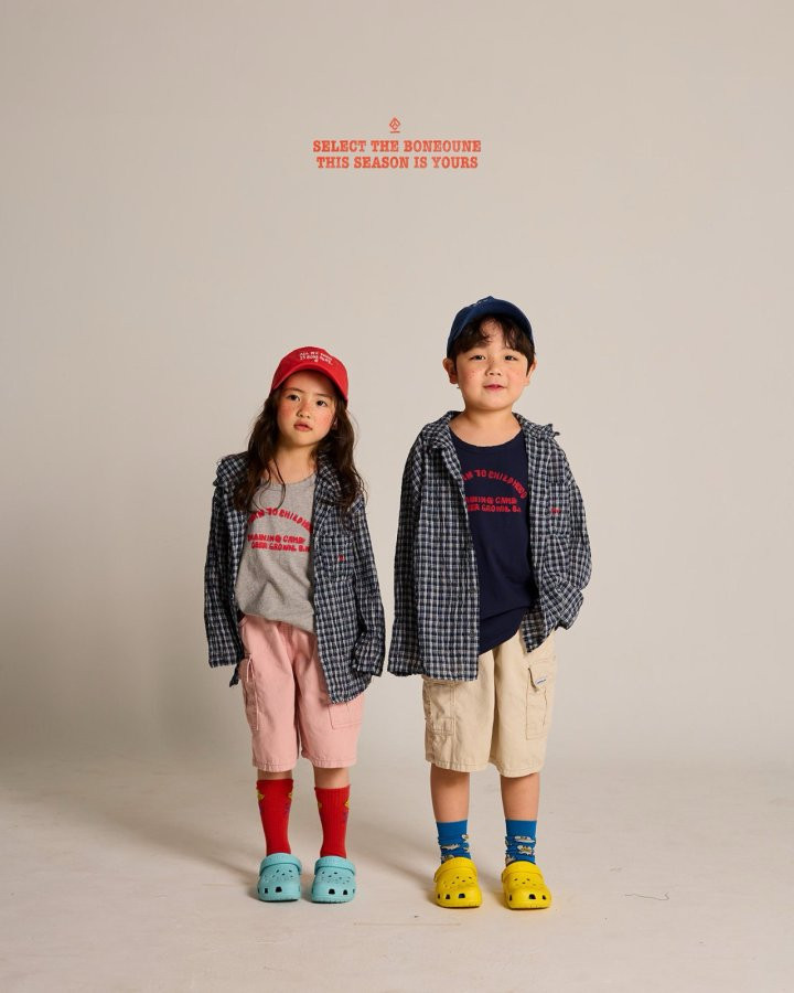 Boneoune - Korean Children Fashion - #kidsshorts - Moment Check Shirt - 9