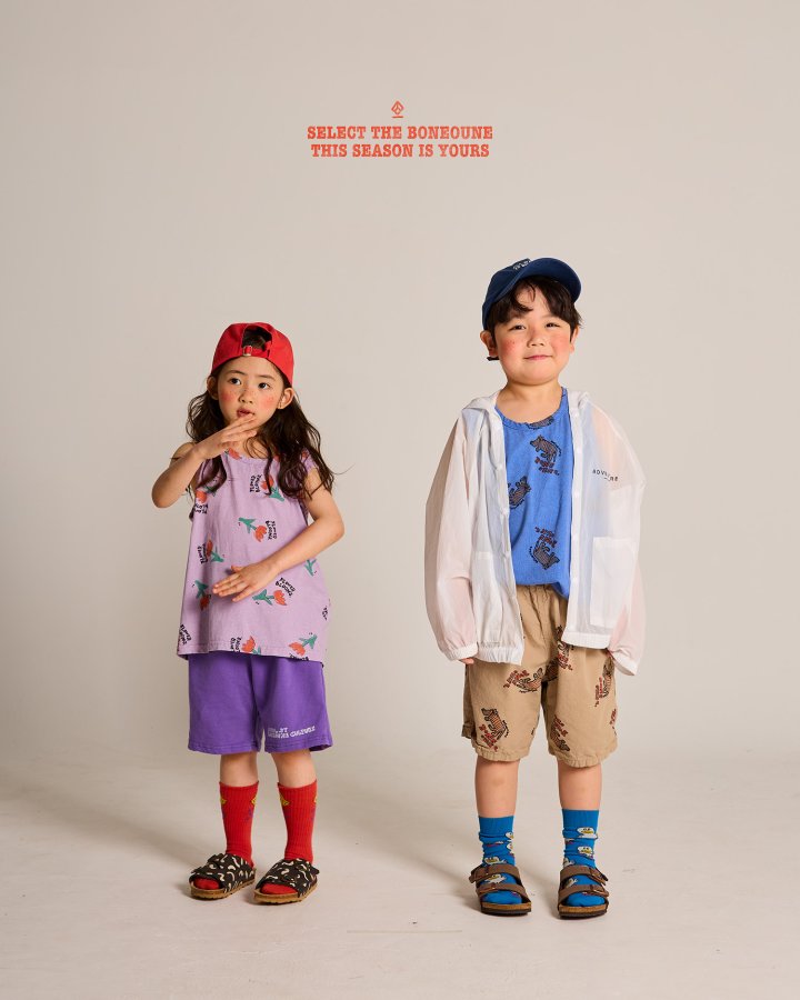 Boneoune - Korean Children Fashion - #kidsshorts - Pigment Flower Sleeveless Tee - 8