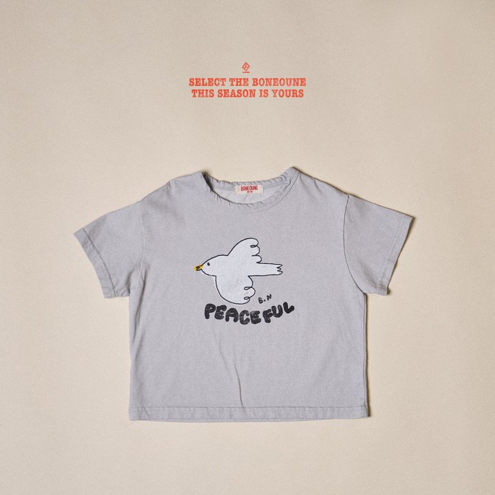 Boneoune - Korean Children Fashion - #kidsshorts - Peace Bird Short Sleeve Tee - 5