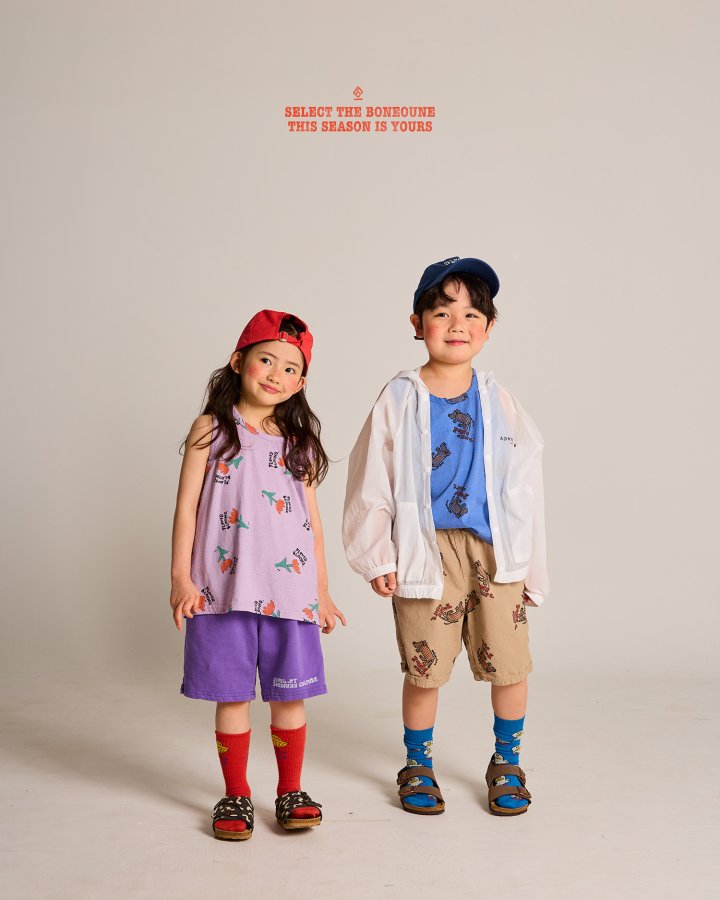 Boneoune - Korean Children Fashion - #kidsstore - Pigment Flower Sleeveless Tee - 9
