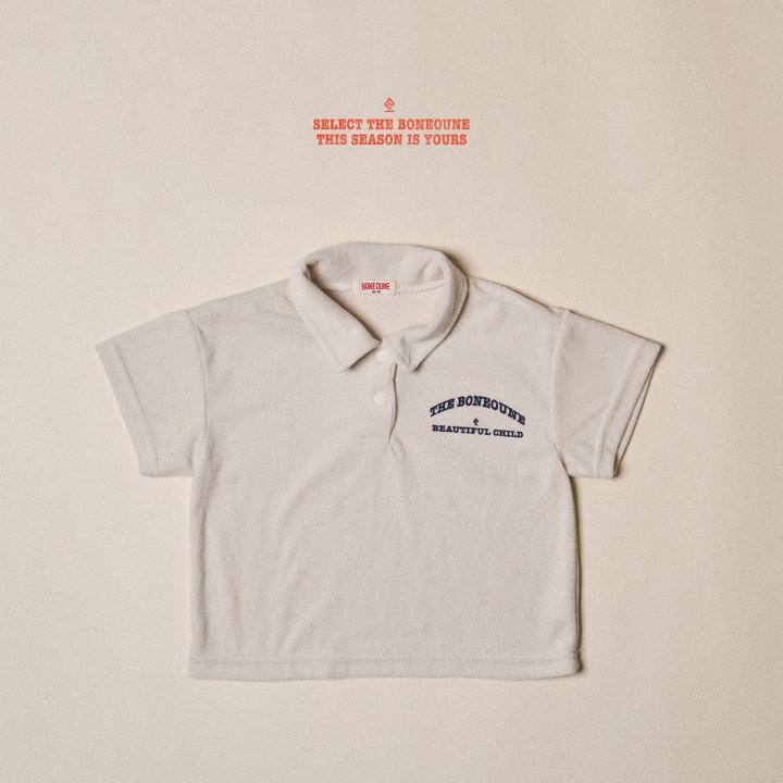 Boneoune - Korean Children Fashion - #minifashionista - Roll Collar Short Sleeve Tee - 2