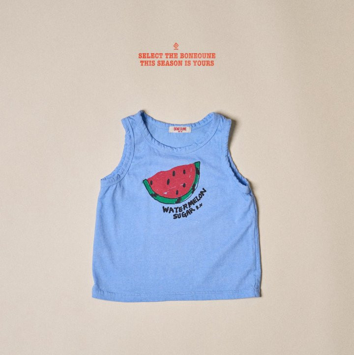 Boneoune - Korean Children Fashion - #prettylittlegirls - Watermelon Sleeveless Tee - 2