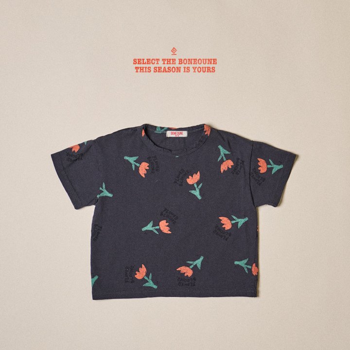 Boneoune - Korean Children Fashion - #prettylittlegirls - Bloom Flower Short Sleeve Tee - 2